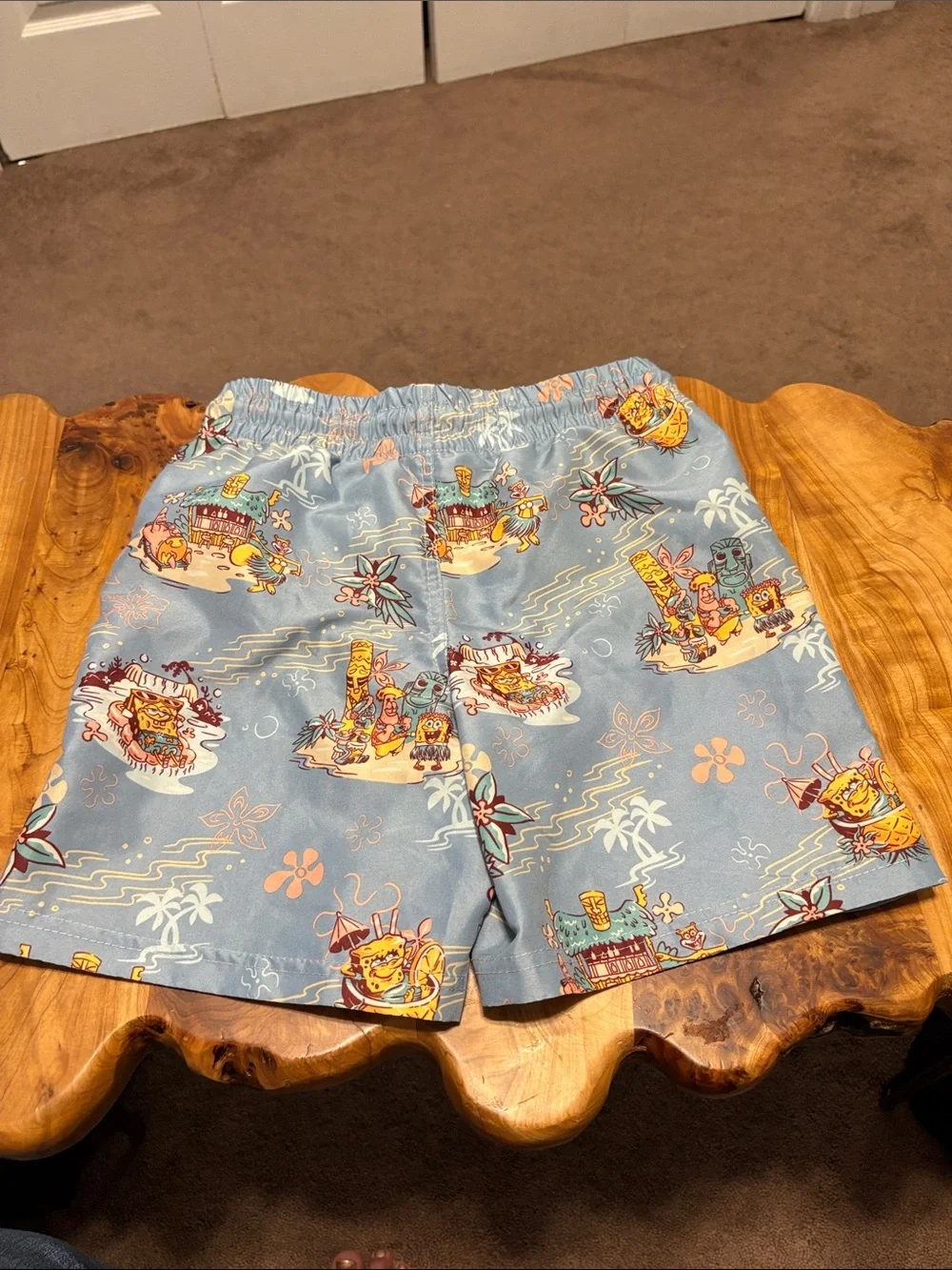 Boys Old Navy SpongeBob Print Swim Trunks size M(8)
